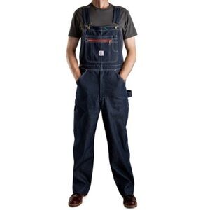 NWT Men's Dark Blue LC King Pointer Denim Overalls Dungarees Workwear USA 40x29